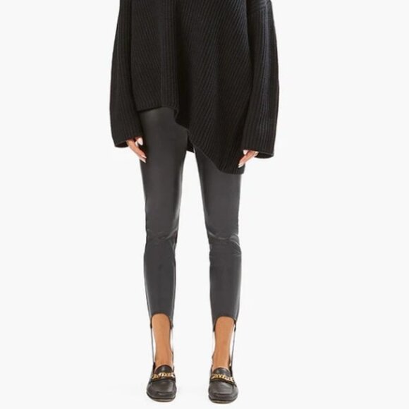 We Wore What Women's Vegan Leather Stirrup Legging - XL - Picture 1 of 7